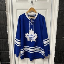 Reebok Toronto Maple Leafs Ice Hockey Jersey Size XL | NHL Blue Shirt T Top Vtg