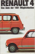 Renault 4 TL & GTL Original GERMAN language Sales Brochure not dated