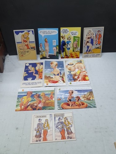 Vintage postcards comic - vintage, postcards,