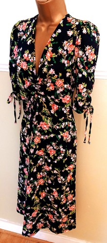 Topshop black floral midi - floral,