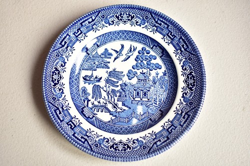 Vintage churchill blue - blue, white
