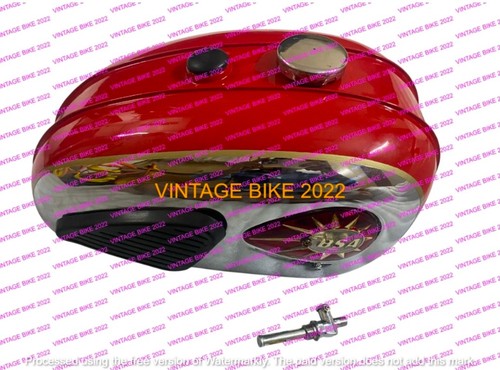 Bsa c15 red painted - red, chrome