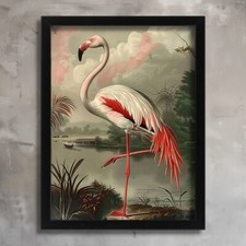 Vintage Flamingo Illustration