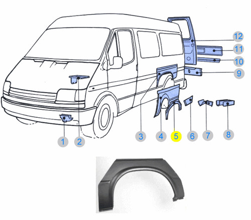 Ford transit mk5 rear - mk5, outer