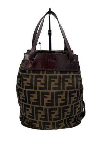 Fendi handbag canvas khaki - handbag,