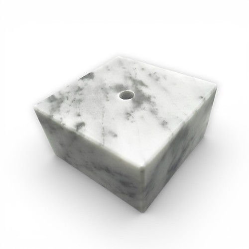 White marble plinth with - plinth, hole