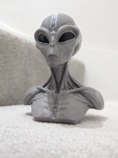 Grey Alien Bust Sculpture
