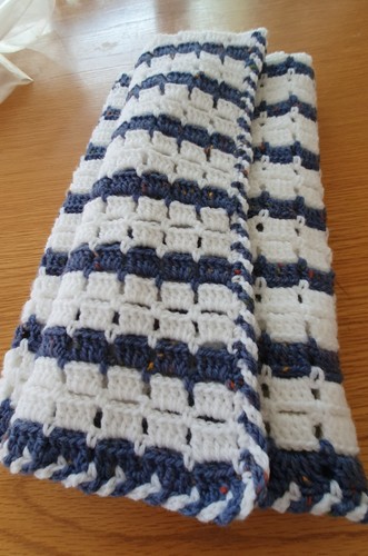 Hand crocheted baby blanket - baby,