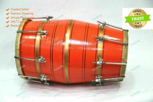 Indian wooden dholak dholki - indian, dholak/dholki