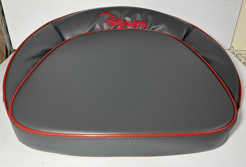 Grey red seat pan cushion - red,