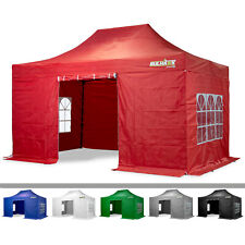 BULHAWK® 3x4.5m COMMERCIAL GRADE HEAVY DUTY POP UP GAZEBO MARKET STALL MARQUEE