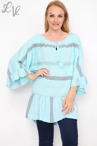 Plus size blue stripe - size, boho