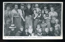 Kent - Kentish Hop-Picking   Group of London Pickers with children  