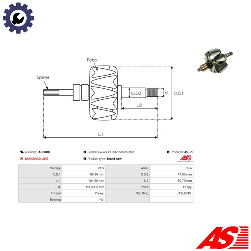 Alternator a01027 for - alternator,