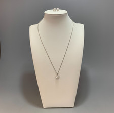 Warren James Silver 925  Pearl & Crystal Pendant & Earring Set