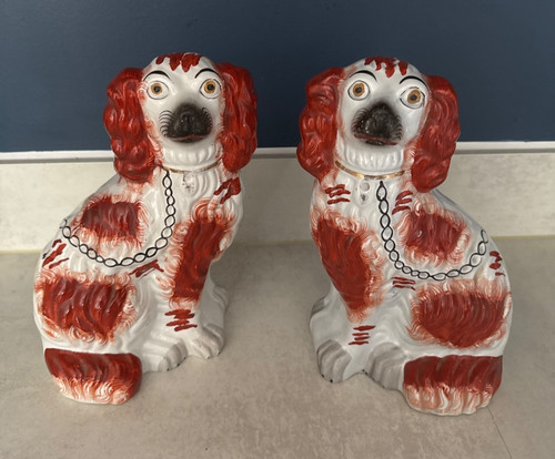 Pair red and white - pair, of