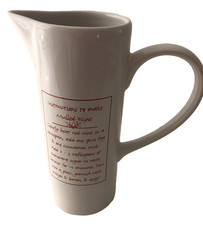 Mulled Wine Recipe Jug - Christmas Festive Recipe for Mulled Wine on the Front