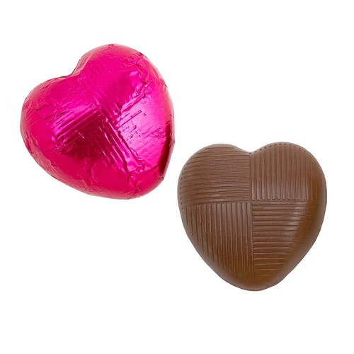 Chocolate hearts foil wrapped - chocolate,