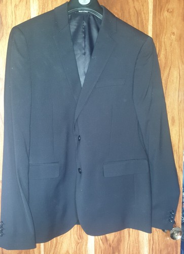 Mens suit jacket black - jacket, size