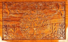 Hand Carved Urns Wooden