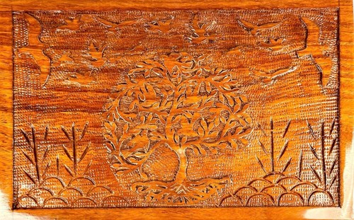 Hand carved urns - hand, wooden