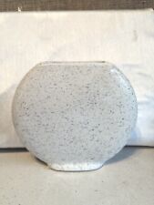 Shelf Pottery.. Halifax Round Slim Mantle Vase With Original Label Grey Speckle