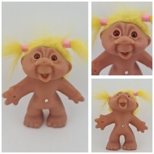 DAM Troll Doll Girl Pigtail Jewel Figure Trolls 1986 VTG Collectable TOY Rare