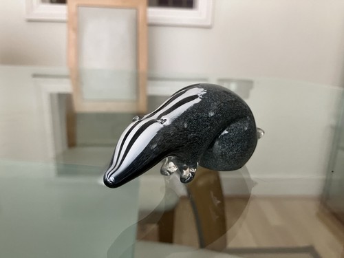 Langham art glass black - glass, white