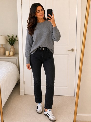 Zara grey knit jumper - grey, womens
