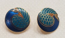 Vtg Laurel Burch blue "Mynah