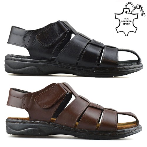 Mens leather sandals - leather,