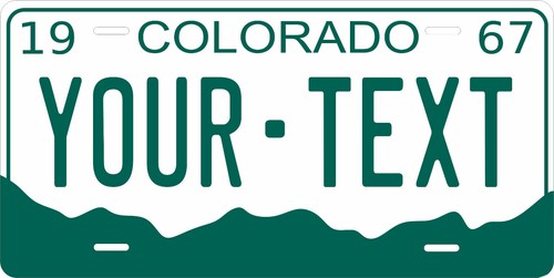 Colorado 1967 license - colorado,