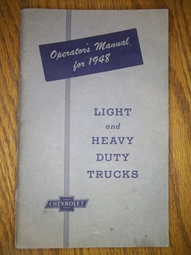 Operator manual for 1948 - manual,