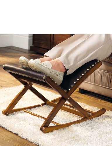 Rocking footstool solid wood - rocking,