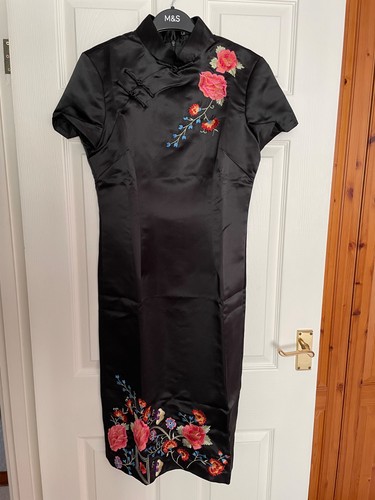Black embroidered chinese