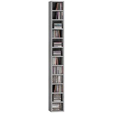 HOMCOM 204 CD Storage Tower, Tall Bookcase Bookshelf with 12 Cubes