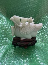 Chinese Old Han Dy White Jade ? Carved Phoenix Bird Figure Statue Estate