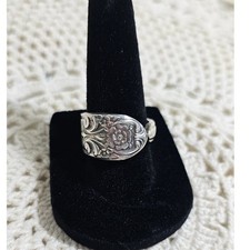 Vintage Silver Rose Motif
