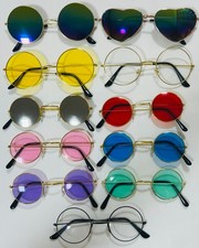 Hippie Hippy 60's 70's Ozzy John Lennon Round Specs Fancy Dress Glasses Goggles