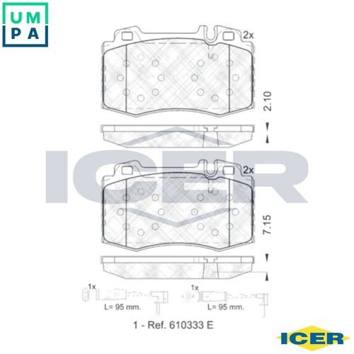 Brake pad set disc - set,