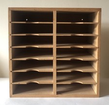 Vintage Wooden CD Storage Desk Tidy Craft Storage 