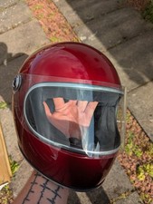 Biltwell Gringo Full Face Motorcycle Helmet Cherry Red Size L Nearly New