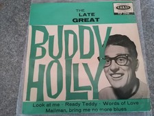Buddy Holly Ultra Rare the Late Great Ep Tri Centre Read Description Filler Only