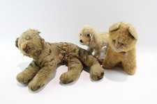 Animals Vintage Soft Toys Inc Steiff Tiger & Dog w/ Vintage Cat