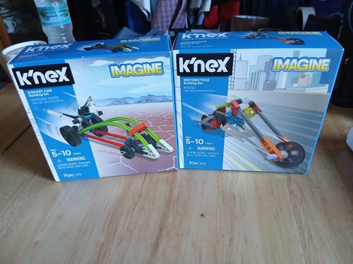 Knex motorcycle and rocket - and,