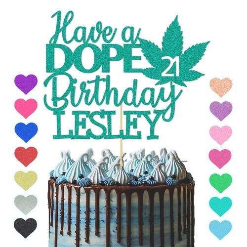 Dope birthday cake topper - dope,