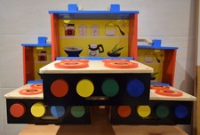 WOODEN TOY MOBILE KITCHEN