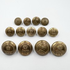 Genuine East Riding Of Yorkshire Imperial Yeomanry Buttons 4 X 2.5cm 9 X 1.8cm