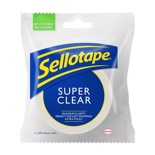 Sellotape super clear tape - sellotape,