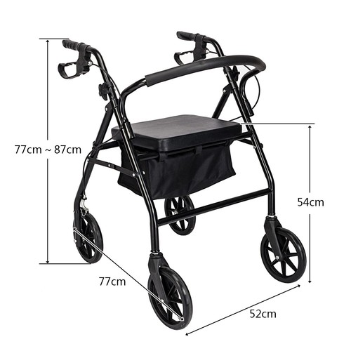 Steel folding walking frame - walking,